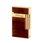 ST Dupont Lighter - Atelier Collection - Chinese Lacquer Dark Brown and Gold