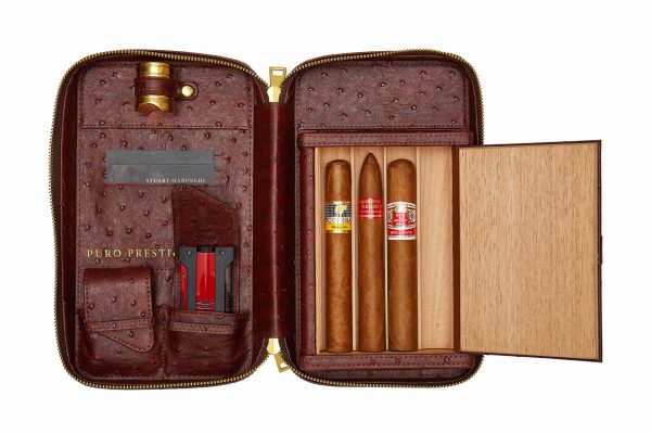 cigar case, leather cigar case