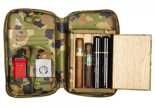 The Hemingway Edition: Camouflage Leather with Cigar Rest